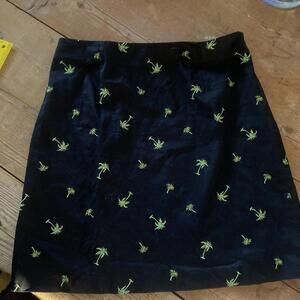 Women’s Black And Green Palm Tree Skirt Size 8